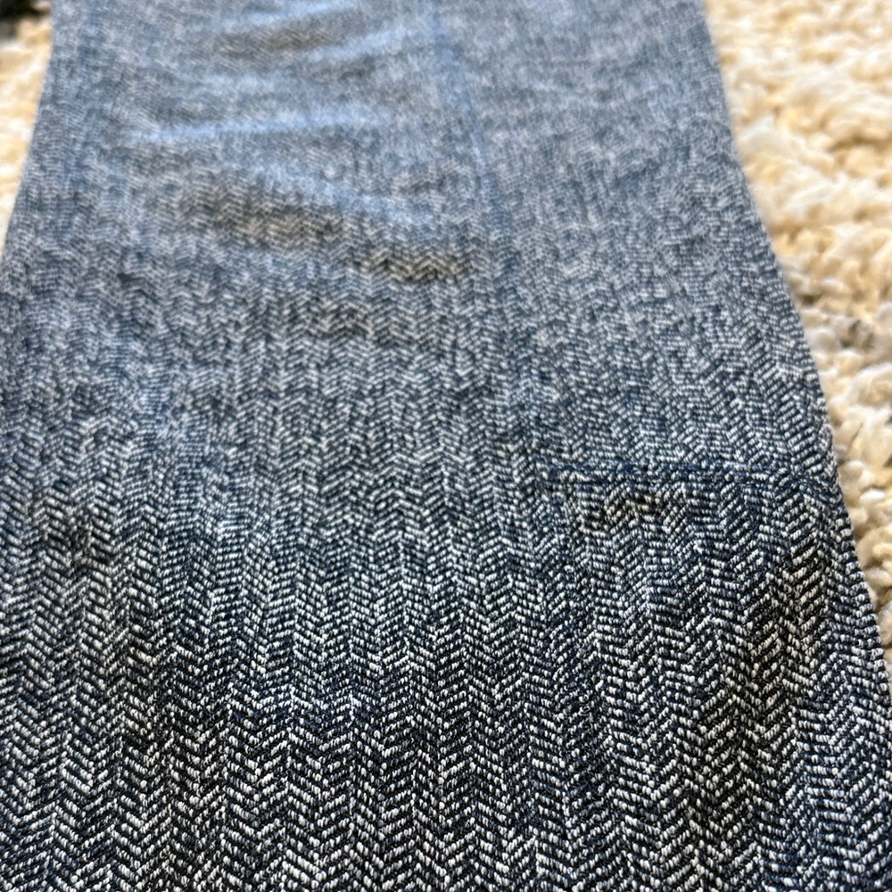 Athleta Metro Skinny Pant Medium Navy Blue Herringbone Stretch Career Work Pants - Picture 8 of 11